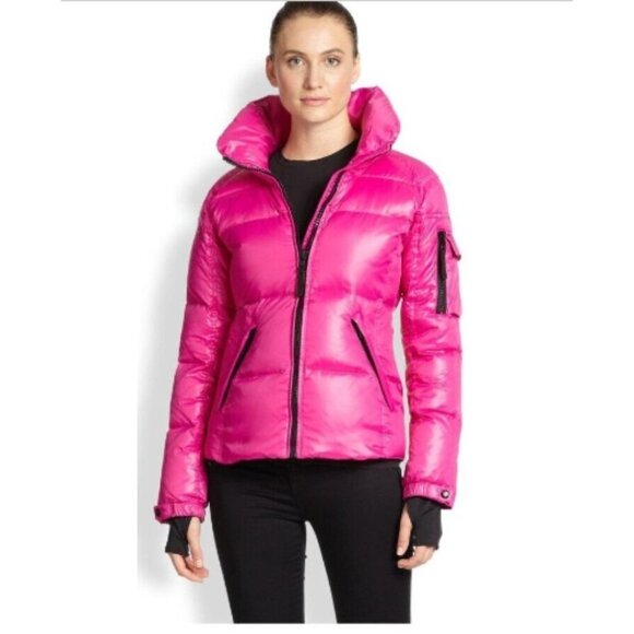 SAM New York Magenta Pink Iconic Freestyle 80%Goose Down Winter Puffer Jacket ~S - Picture 1 of 16